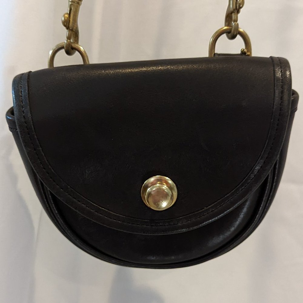 Black Vintage Coach Convertible Crossbody Belt Bag